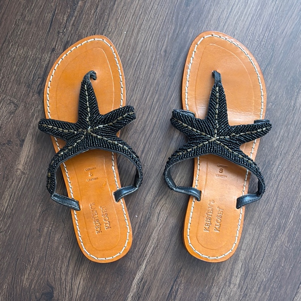 Stylish Black Starfish Sandals